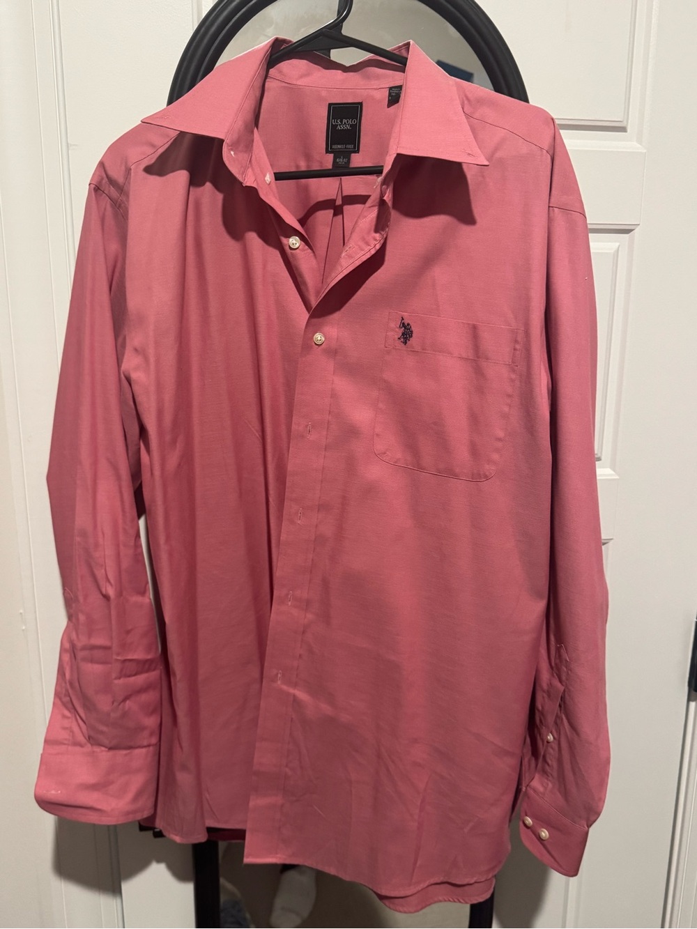 U.S. Polo Assn. Men's Rose Pink Long-Sleeve Button-Down Shirt